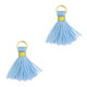 Mini Tassel 1.2cm - Gold-ice blue